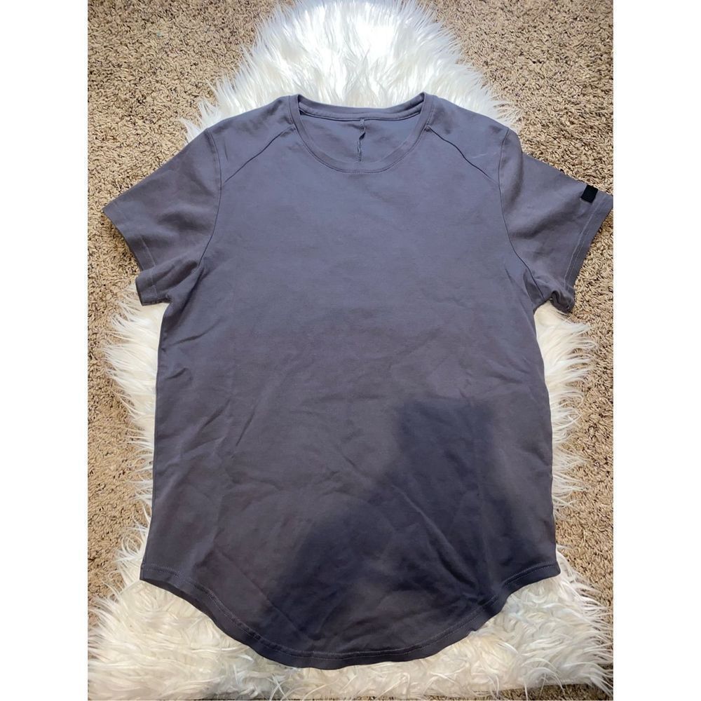 Alphalete Graphite Grey Rounded Hem Tee